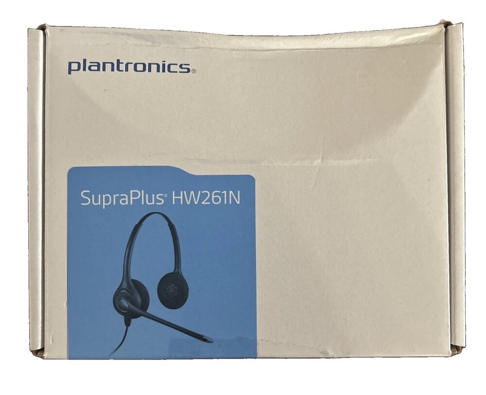 Plantronics SupraPlus HW261N 64339-31 Wired Headset Open Box